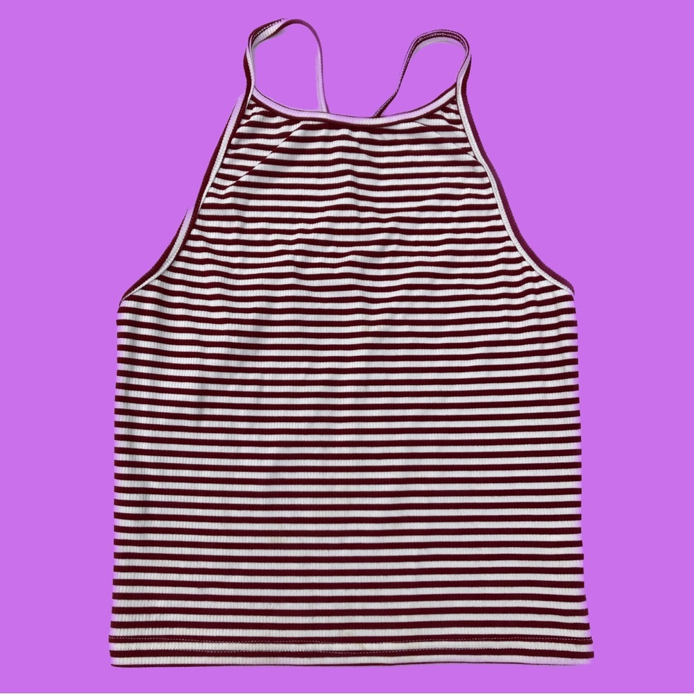 Women’s striped crop tank top. Size small.
